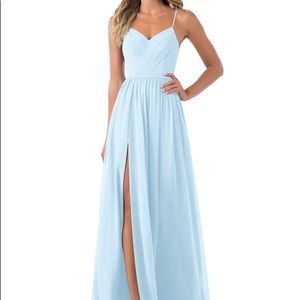 Azazie Cora bridesmaid dress in sky blue 4